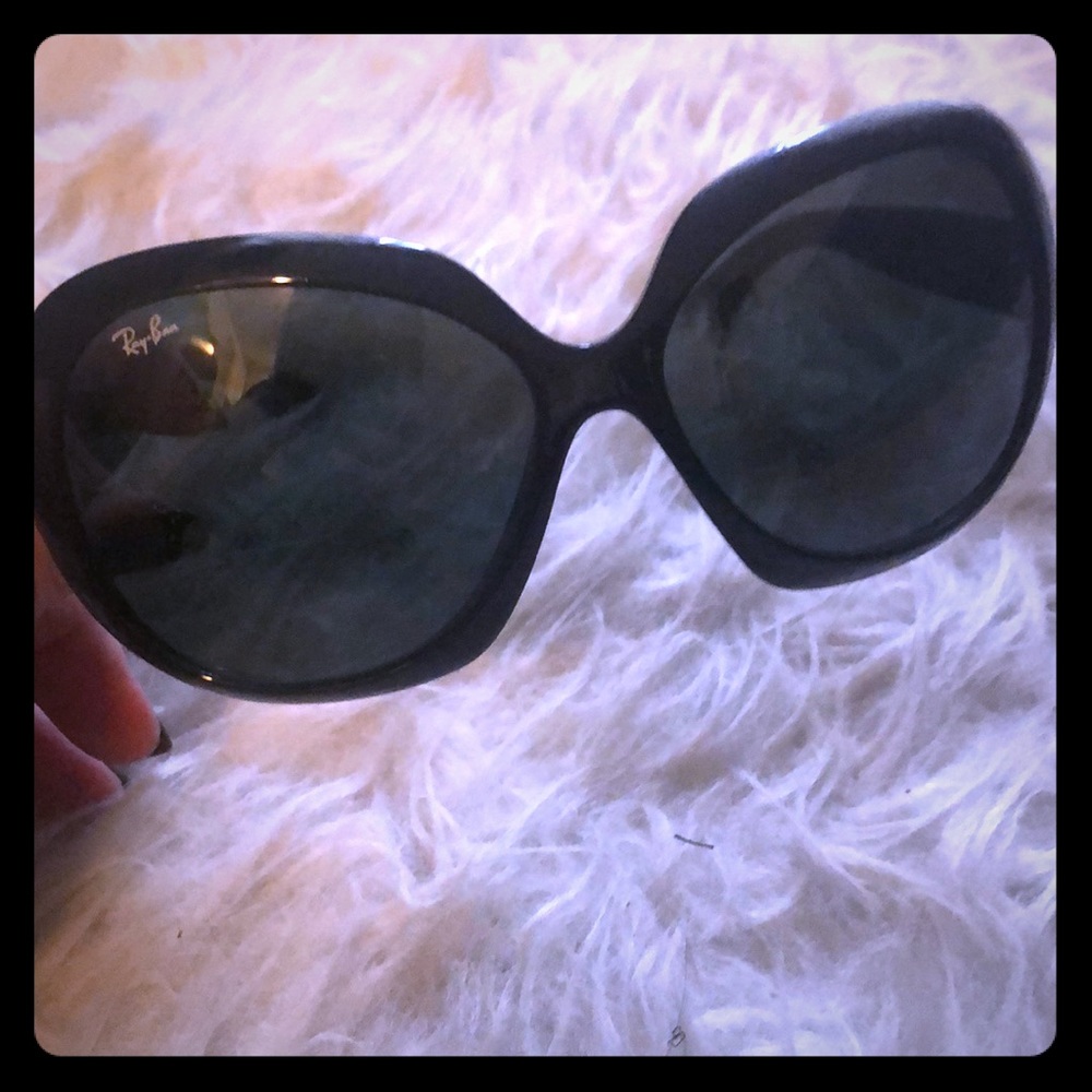 Rayban Black Oversized Jackie O Sunglasses